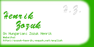 henrik zozuk business card